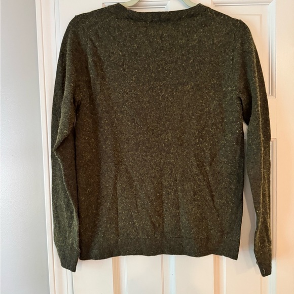 J.Crew Teddie Olive Knit Top - Picture 2 of 3